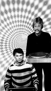 Ken and John working at Victor's